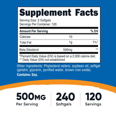 Nutricost Beta Sitosterol softgels closeup for easy daily use