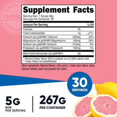 Nutricost BHB Salts Drink Mix bottle with scoop for convenient use.