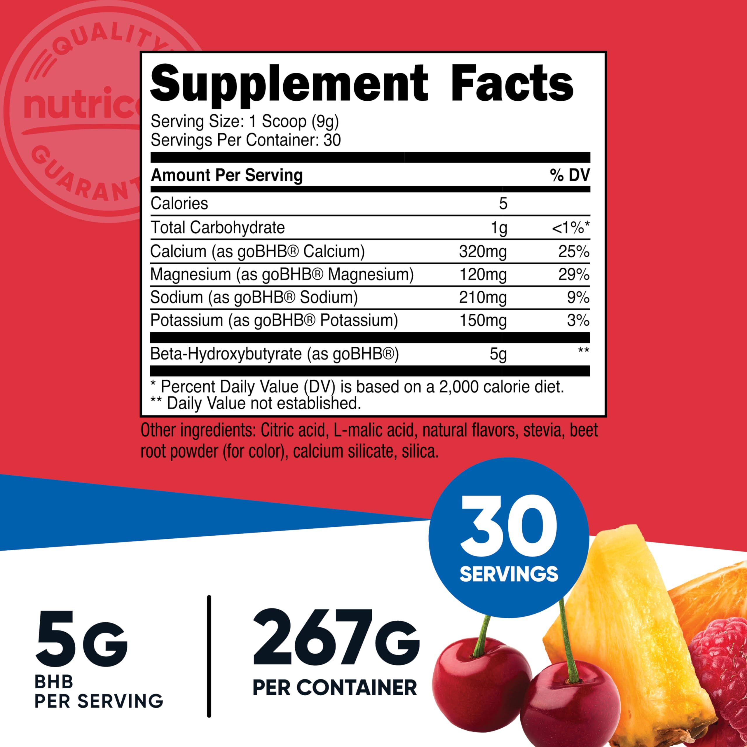 Nutricost BHB Salts Drink Mix powder ready to mix for a flavorful routine.