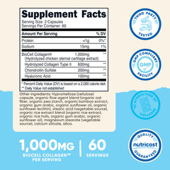 Nutricost BioCell Collagen capsules ready for everyday supplementation.