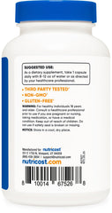 Pouring Nutricost Biotin capsules for a quick daily dose.