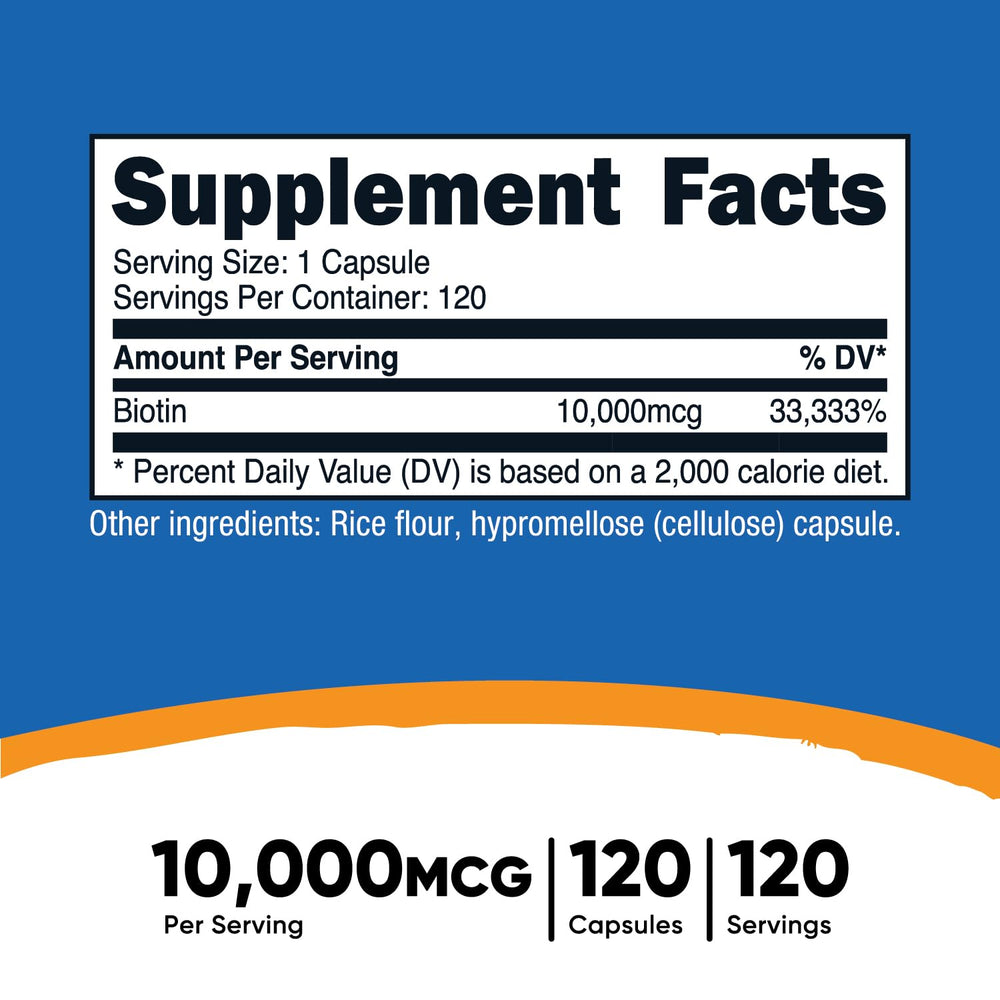 Nutricost Biotin capsule for easy daily use