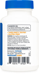 Nutricost Biotin softgel capsules ready for daily intake.