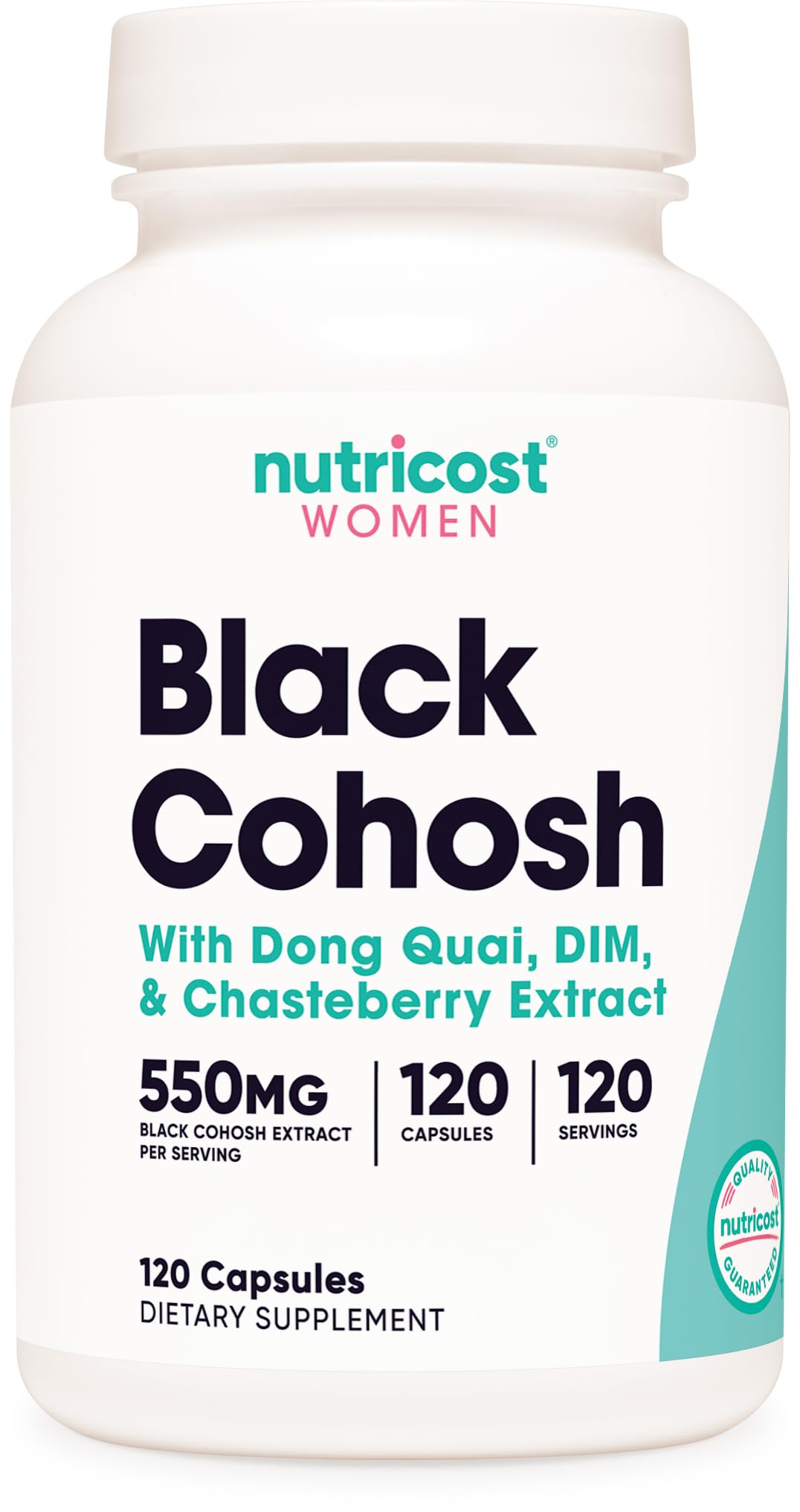 Nutricost Black Cohosh bottle for daily women’s wellness routines.