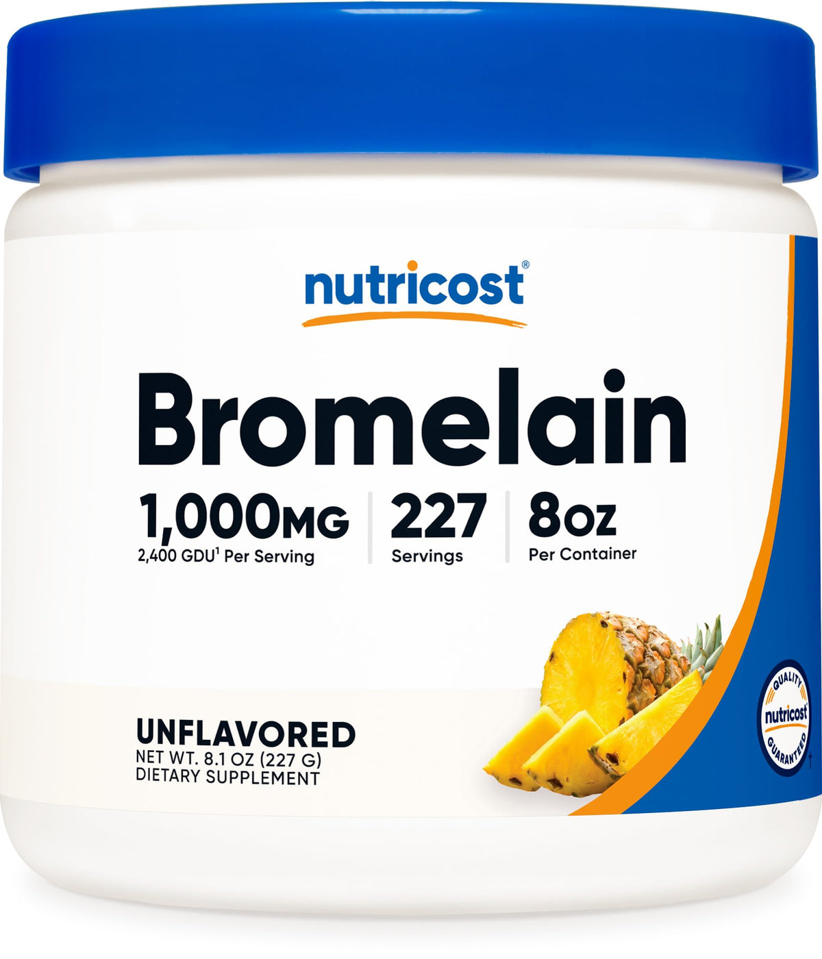 Nutricost Bromelain Powder bottle for daily wellness support