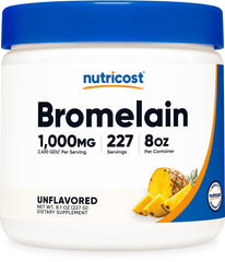 Nutricost Bromelain Powder bottle for daily wellness support