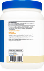 Nutricost C8 MCT Powder label close-up showing 95% C8 content.