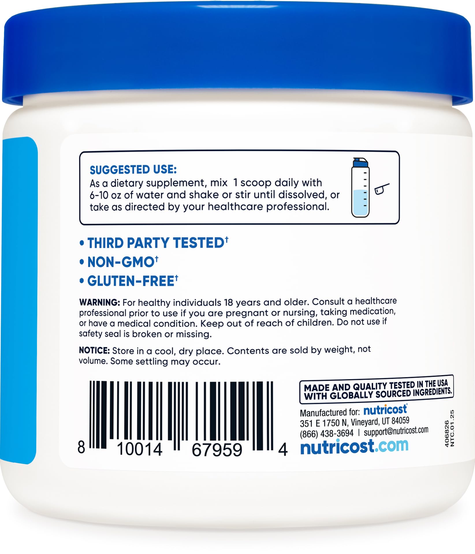 Nutricost Calcium BHB powder in a smoothie provides a convenient, flavor-free boost.