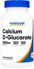 Nutricost Calcium D-Glucarate bottle with veggie capsules for daily use.
