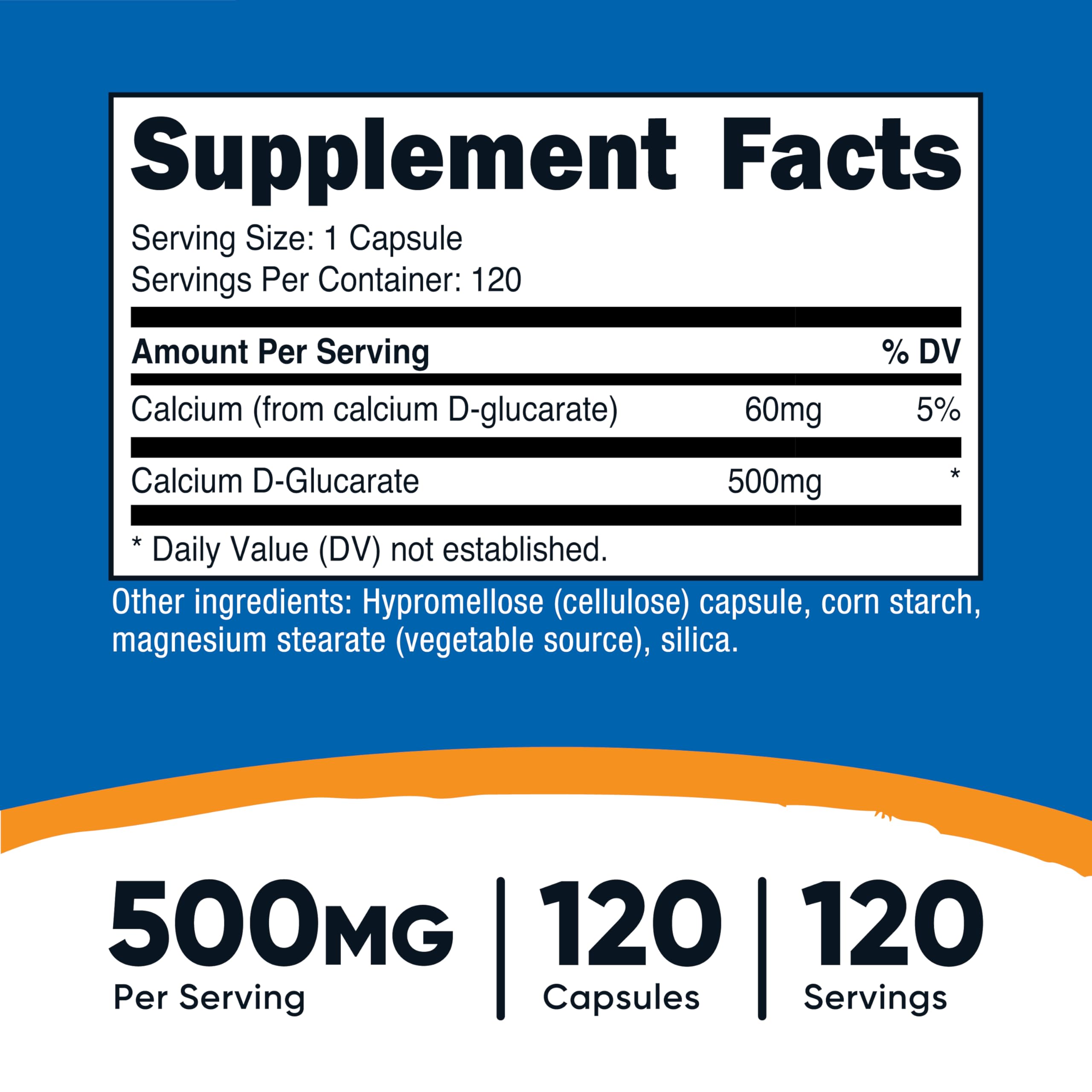 Nutricost Calcium D-Glucarate veggie capsule closeup for easy daily intake.
