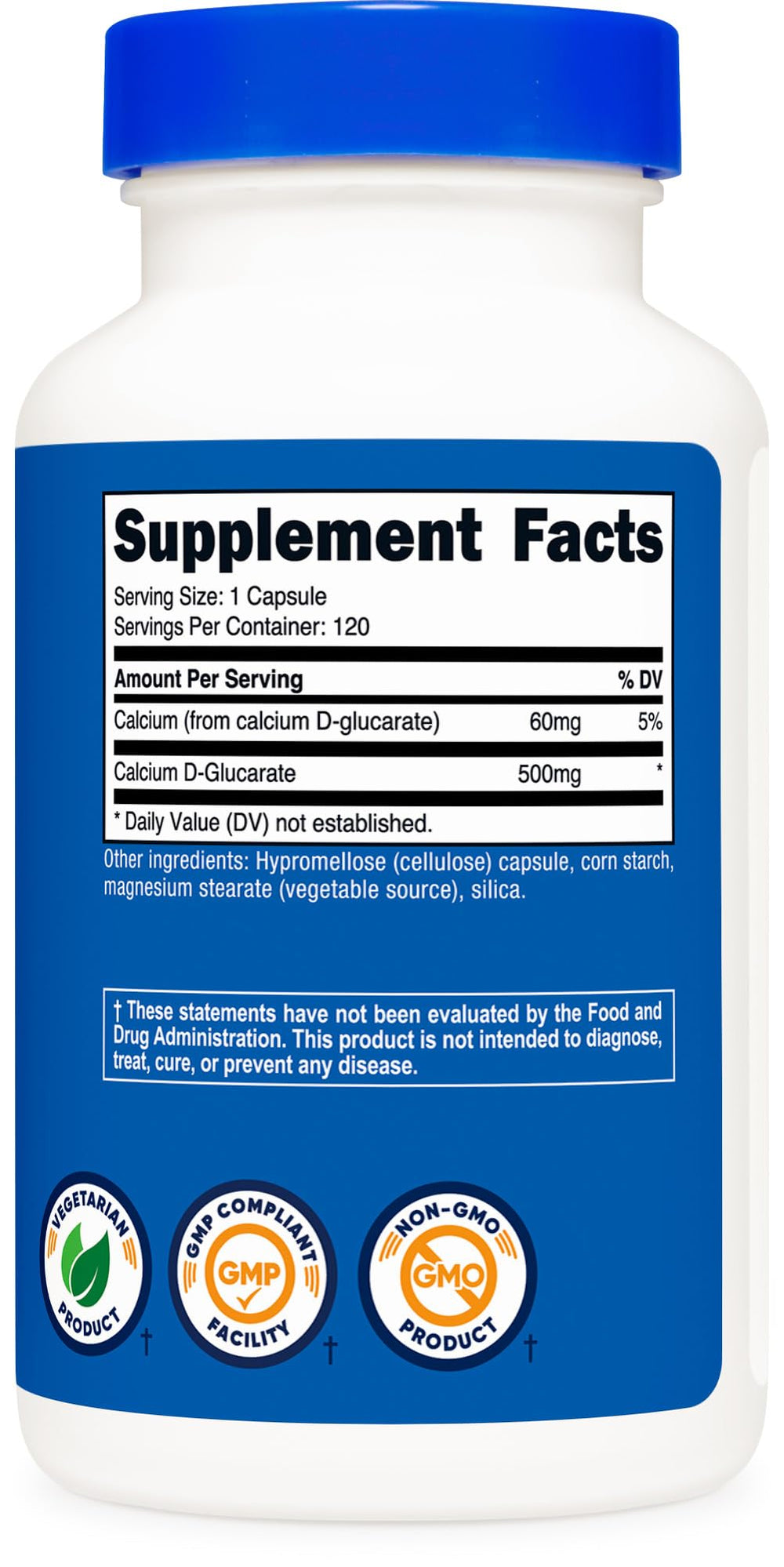 Nutricost veggie capsule label highlights vegetarian friendly formula.