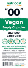 Nutricost capsule fill capacity 600–1100 mg depending on powder density