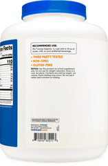 Nutricost casein powder texture hinting at slow-release protein.