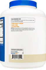 Nutricost Casein Vanilla canister photographed close-up with powder