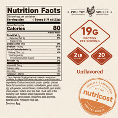 Nutricost Chicken Bone Broth Protein scoop enables quick, mess-free portioning.
