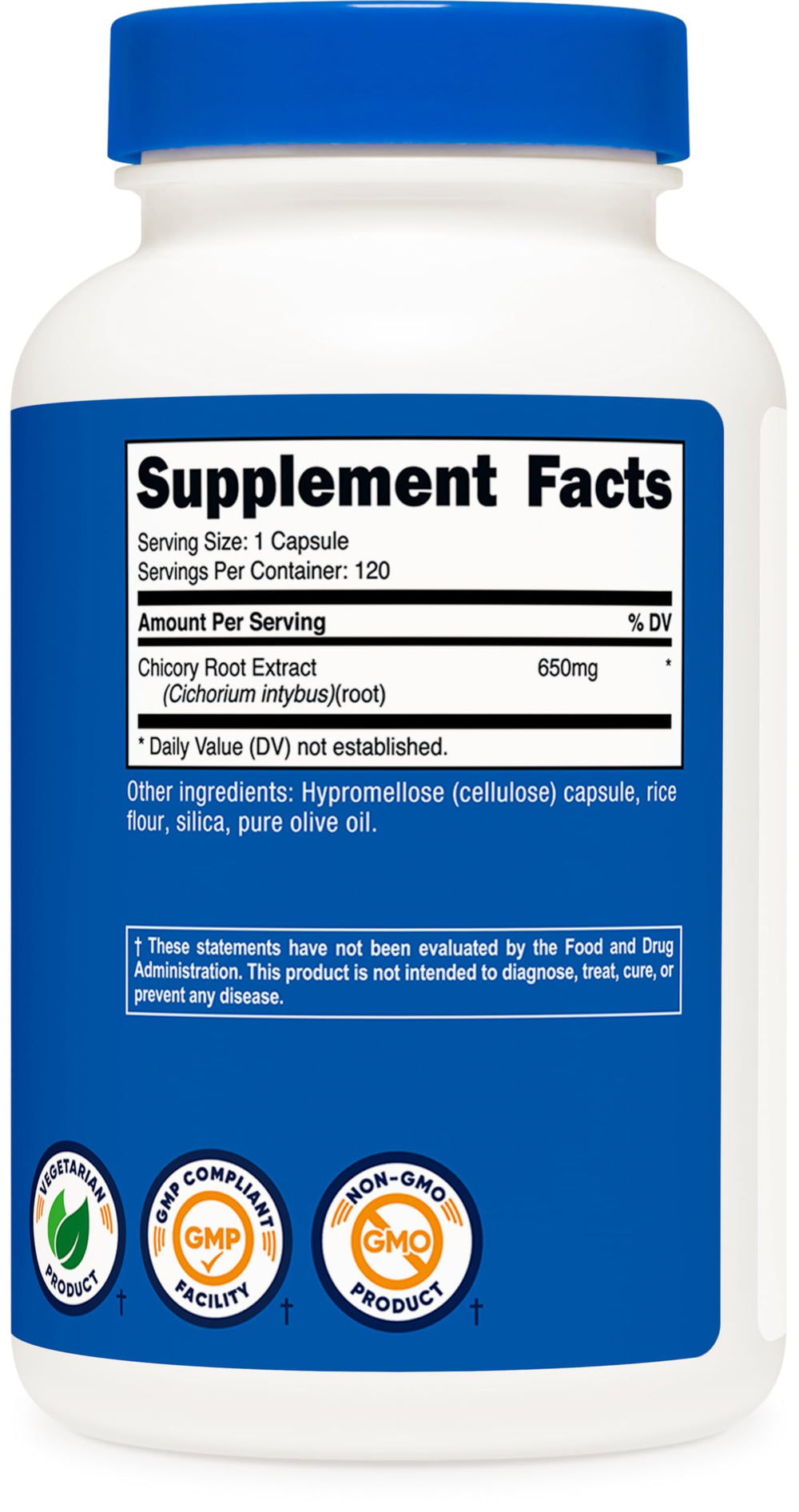 Nutricost Chicory Root packaging highlighting quality and fiber-friendly routine