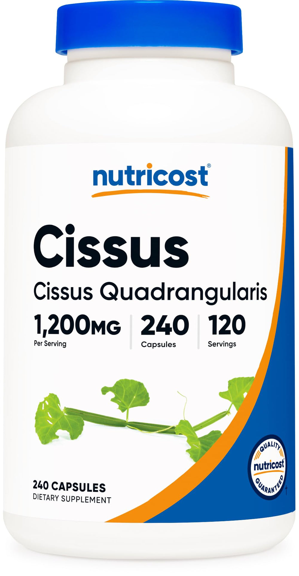 Nutricost Cissus Quadrangularis bottle image showing 120 servings for daily use.