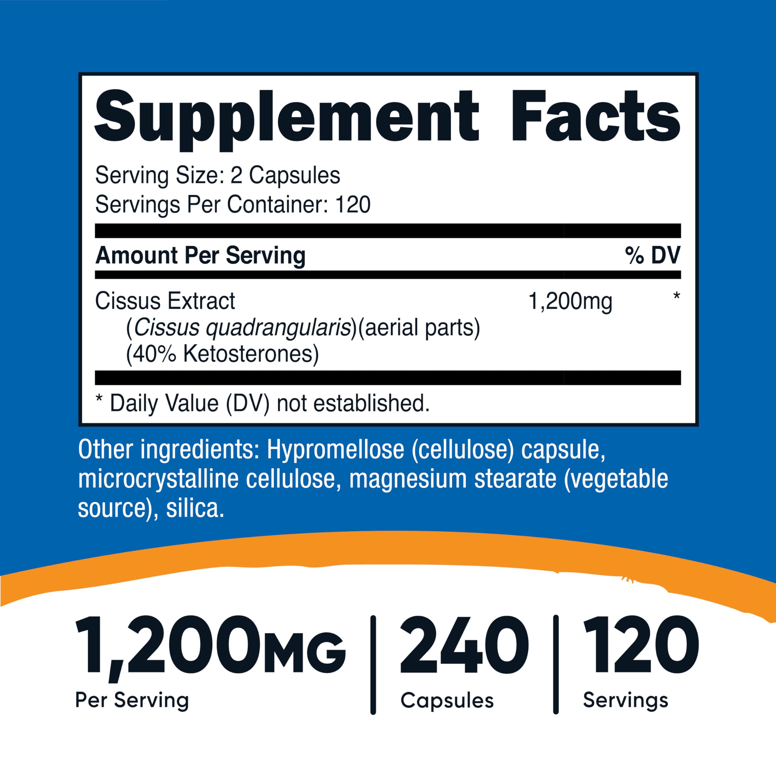 Nutricost Cissus Quadrangularis capsules prepared for daily supplementation.