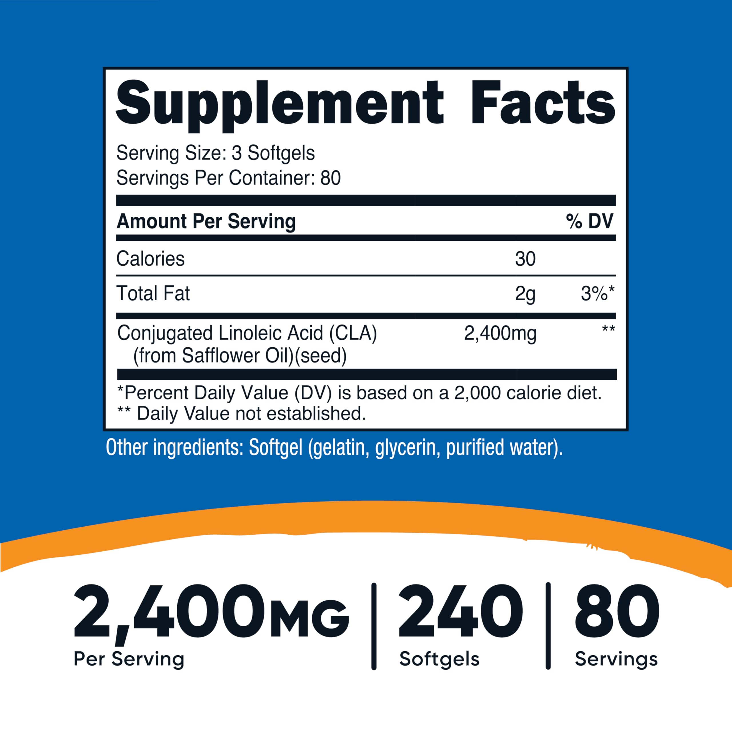 Nutricost CLA softgels closeup highlights purity and quality