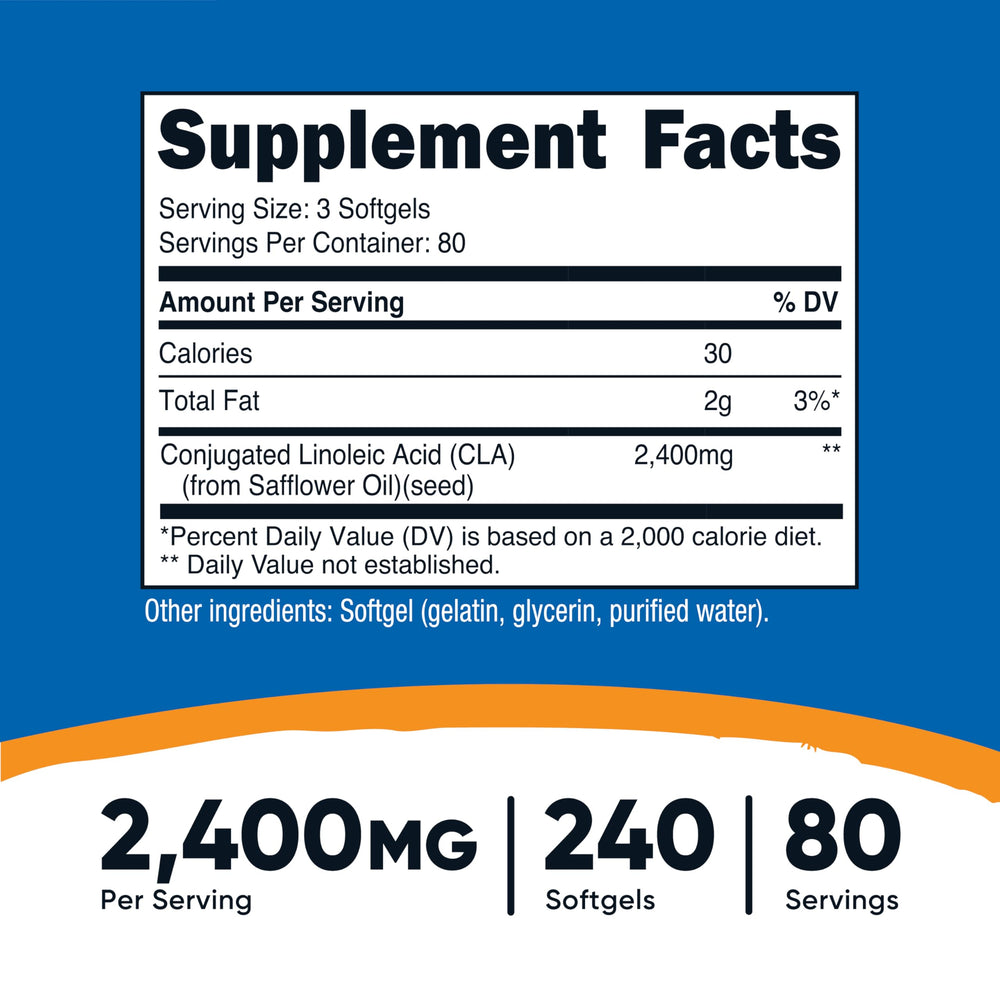 Nutricost CLA softgels closeup highlights purity and quality