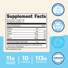 Nutricost Colágeno en polvo al verter en agua, mezcla rápida.