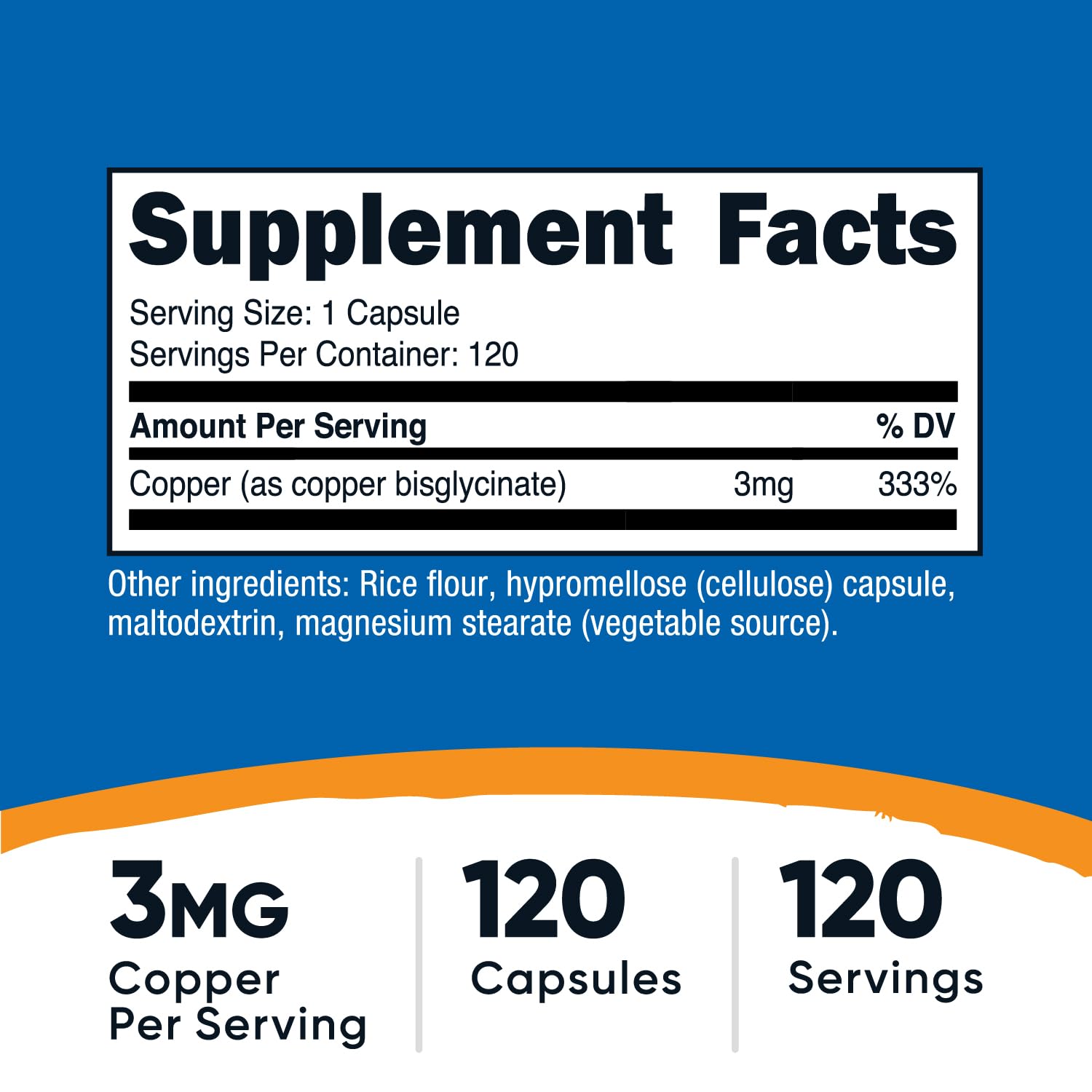 Nutricost Copper Glycinate Capsules close-up showing easy daily intake.