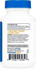 Nutricost packaging with third-party testing insignia indicating quality.