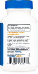 Nutricost CoQ10 Softgels being poured illustrating smooth intake and absorption potential.