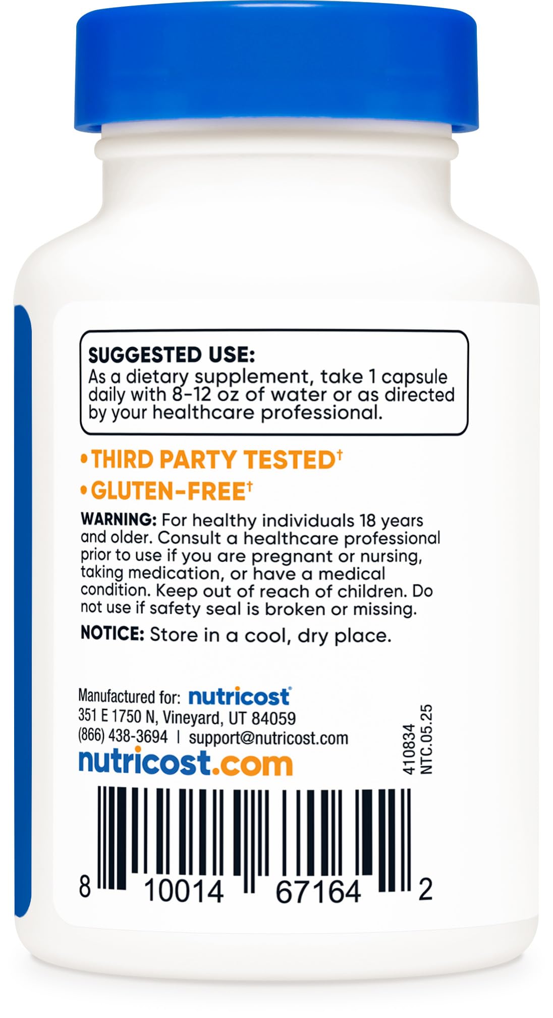 Nutricost CoQ10 vegetarian-friendly capsules support plant-based dietary preferences