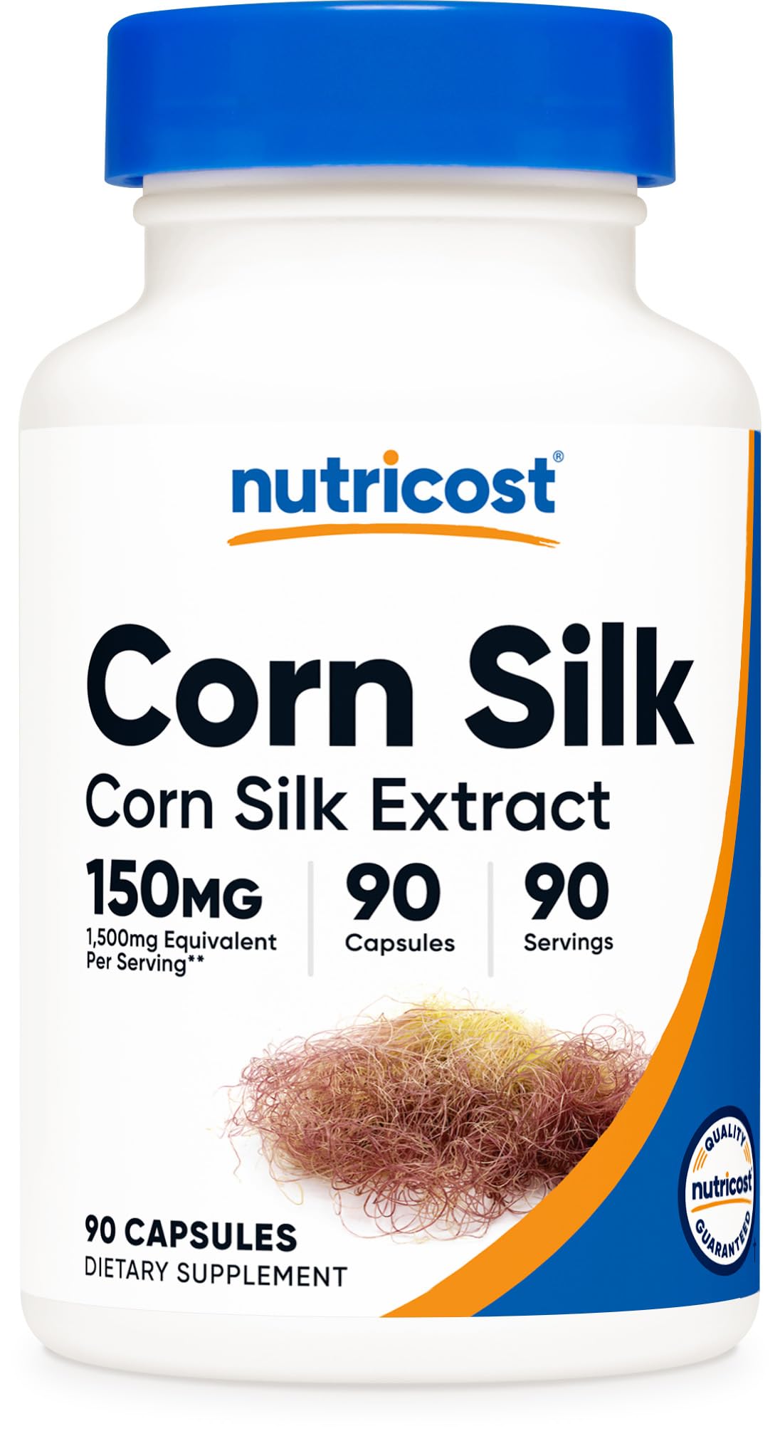 Nutricost Corn Silk bottle front for daily wellness support.