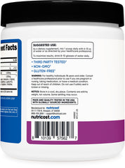Nutricost Creatine + Aminos grape scoop beside the container for consistent use