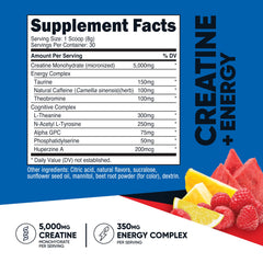 Nutricost Creatine Energy fruit punch scoop shows easy serving