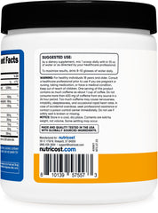 Nutricost Creatine + Energy scoop shows precise 5,000mg per serving for consistency