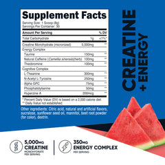 Nutricost Creatine + Energy watermelon scoop dispense supports consistent daily supplementation