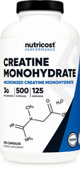 Nutricost creatine micronized bottle front for daily use