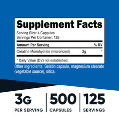 Nutricost creatine micronized powder scoop with precise measurement