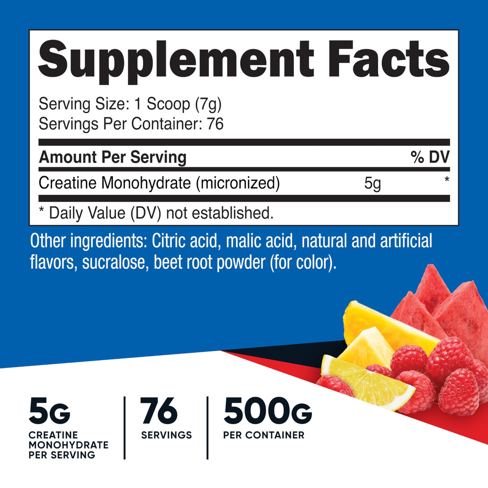 Nutricost Creatine Monohydrate Fruit Punch mixing in glass for easy dissolution