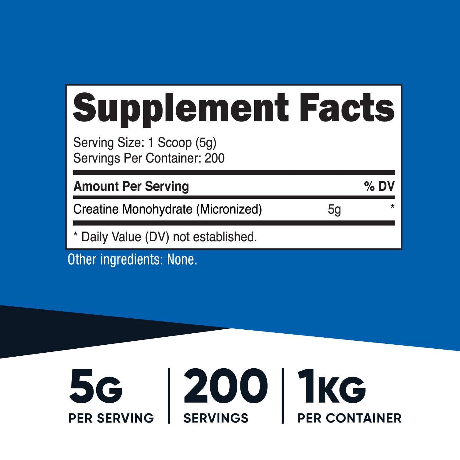 Nutricost Creatine Monohydrate label close-up highlights purity and quality.
