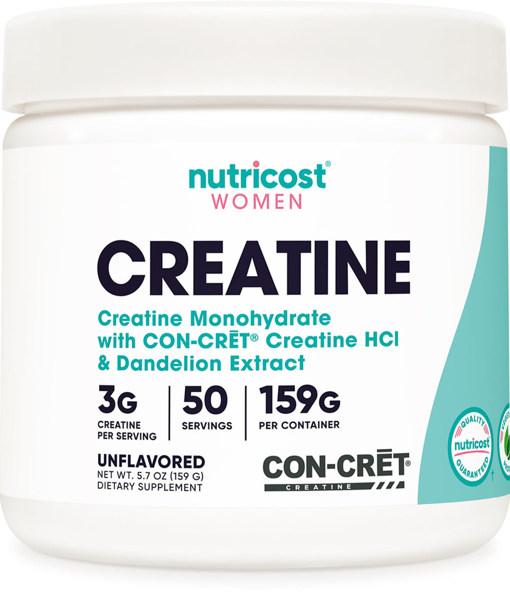 Nutricost Creatine Monohydrate powder bottle ideal for daily workouts and recovery.