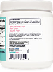 Nutricost label emphasizing gluten-free and non-GMO formulation.