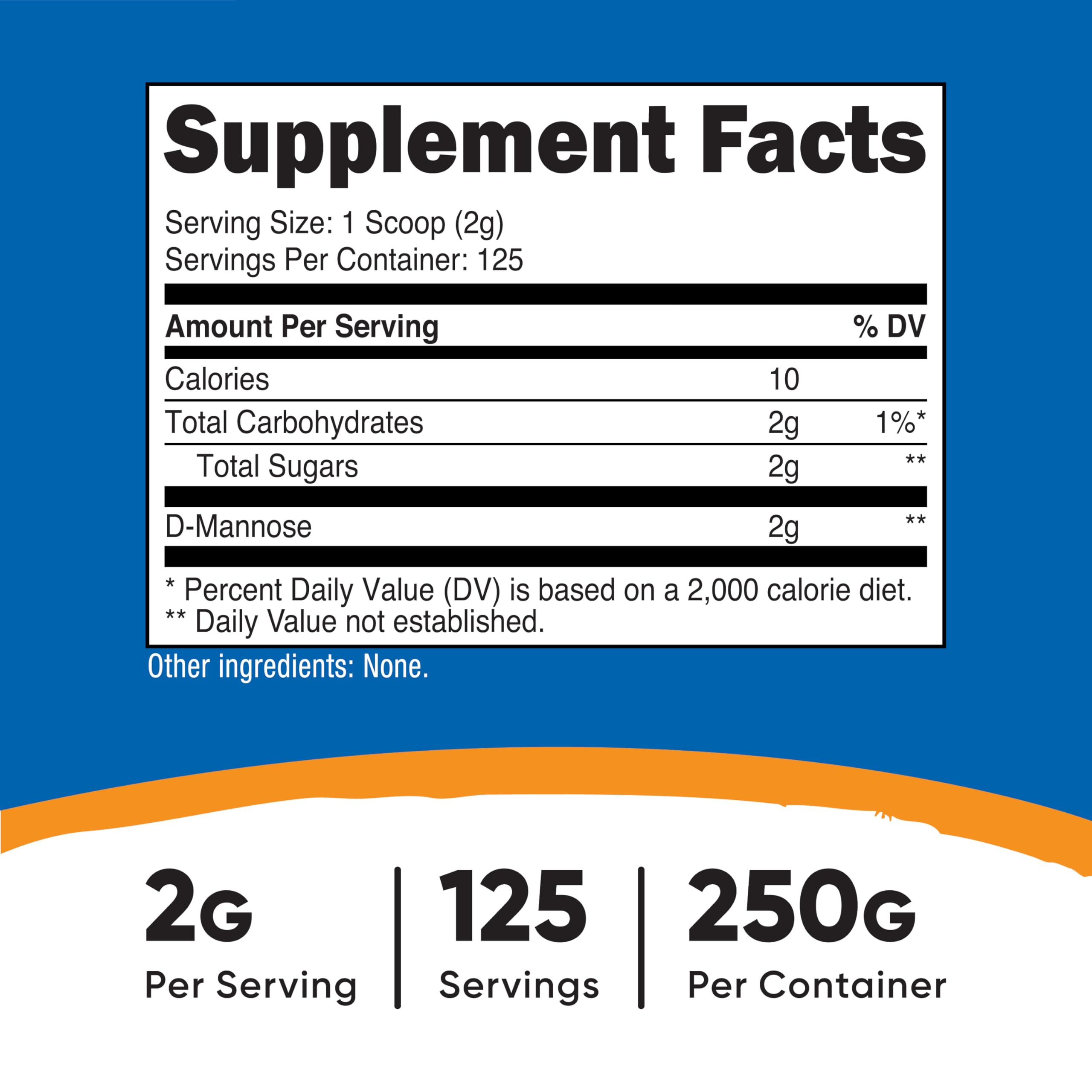 Nutricost D-Mannose powder pouring into a glass for daily routine