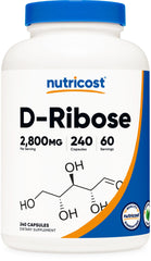 Nutricost D-Ribose bottle front view for daily energy metabolism support