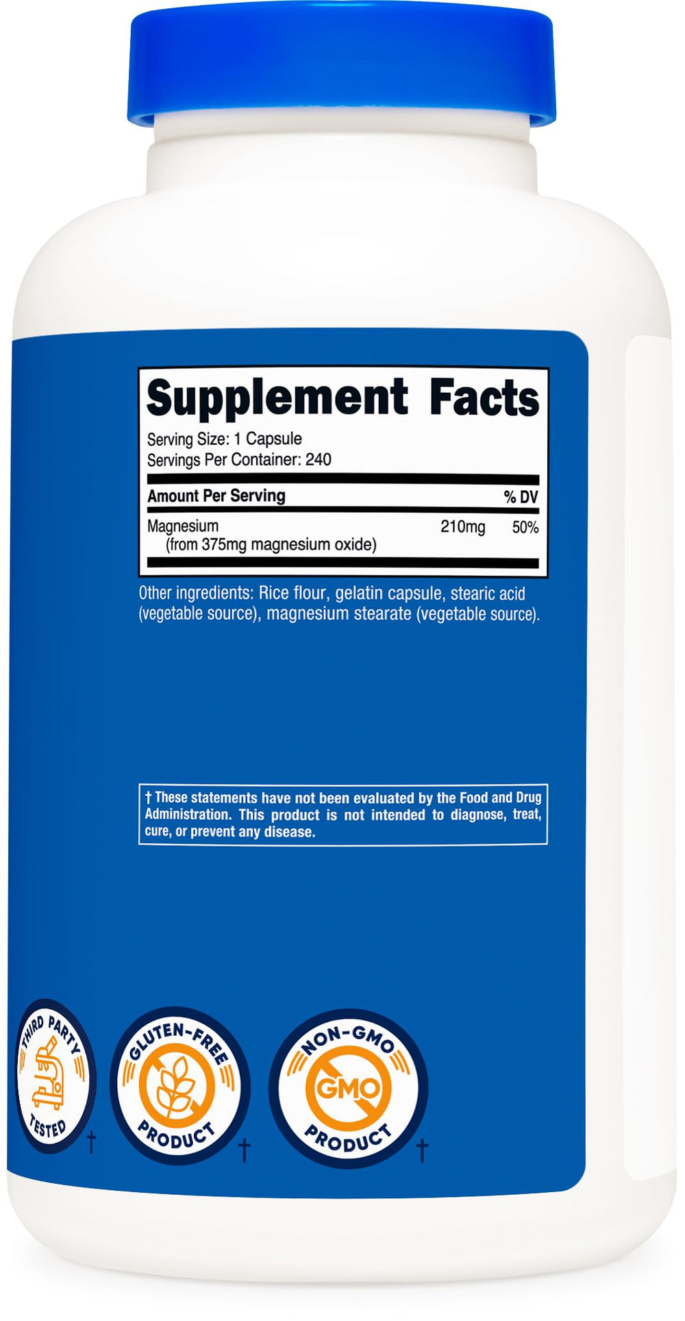 Nutricost bottle stacked with 240 capsules for a convenient daily supplement.