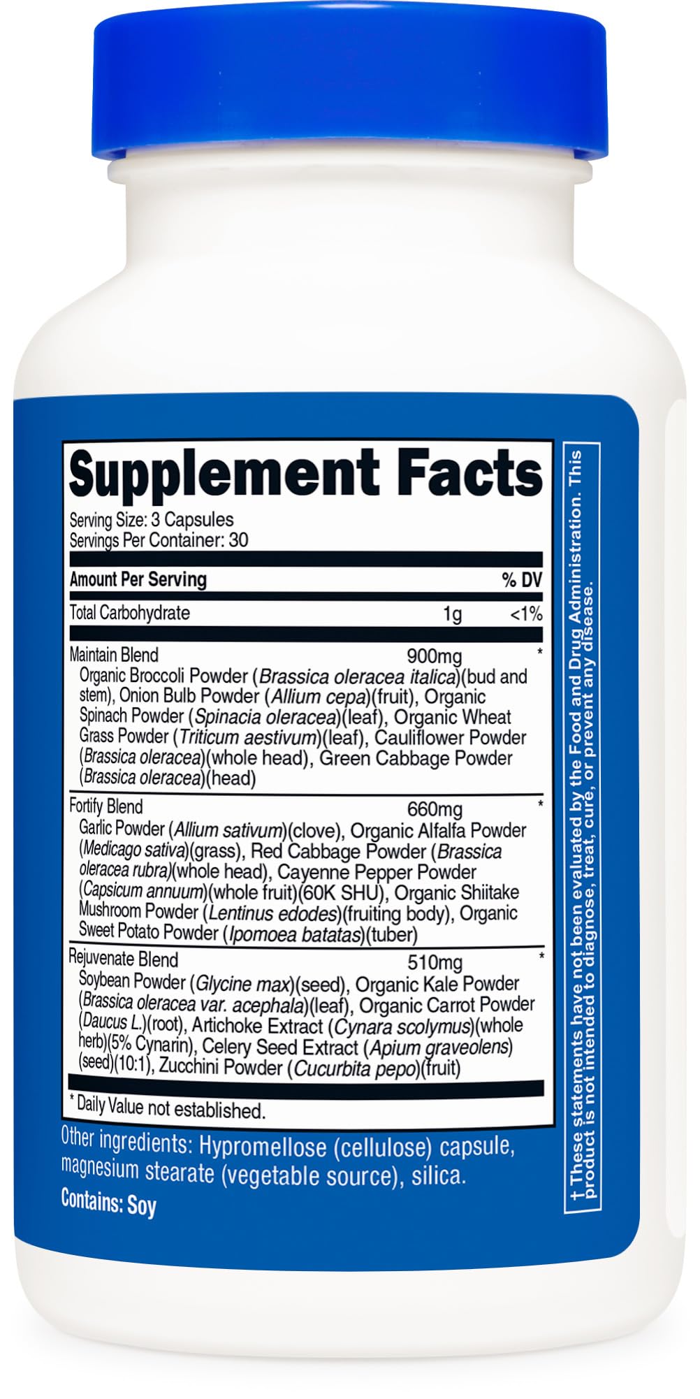 Nutricost Daily Vegetables pour-friendly bottle edge for quick serving