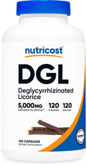 Nutricost DGL capsules bottle close-up highlighting quality and potency