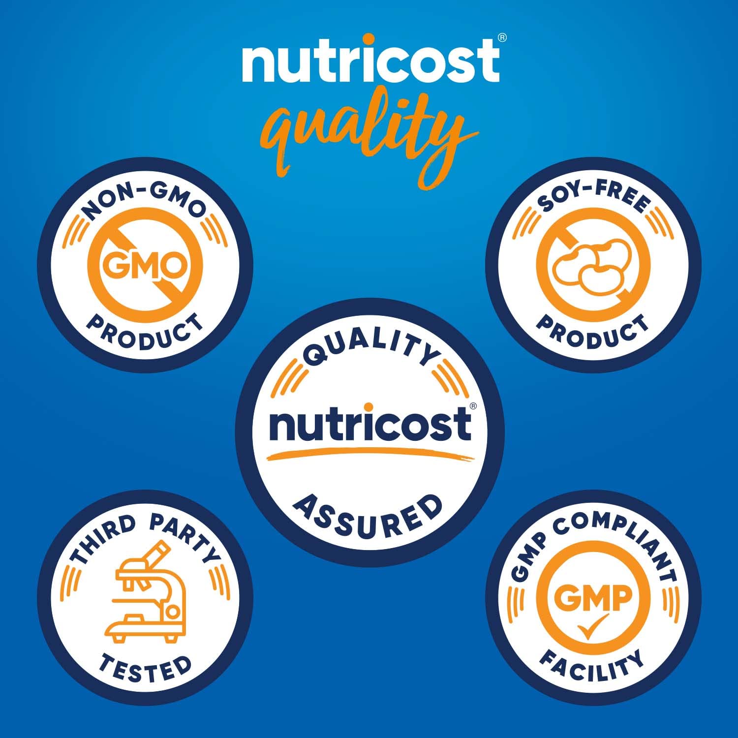 Nutricost Digestive Enzymes bottle label closeup emphasizing non-GMO and third-party testing