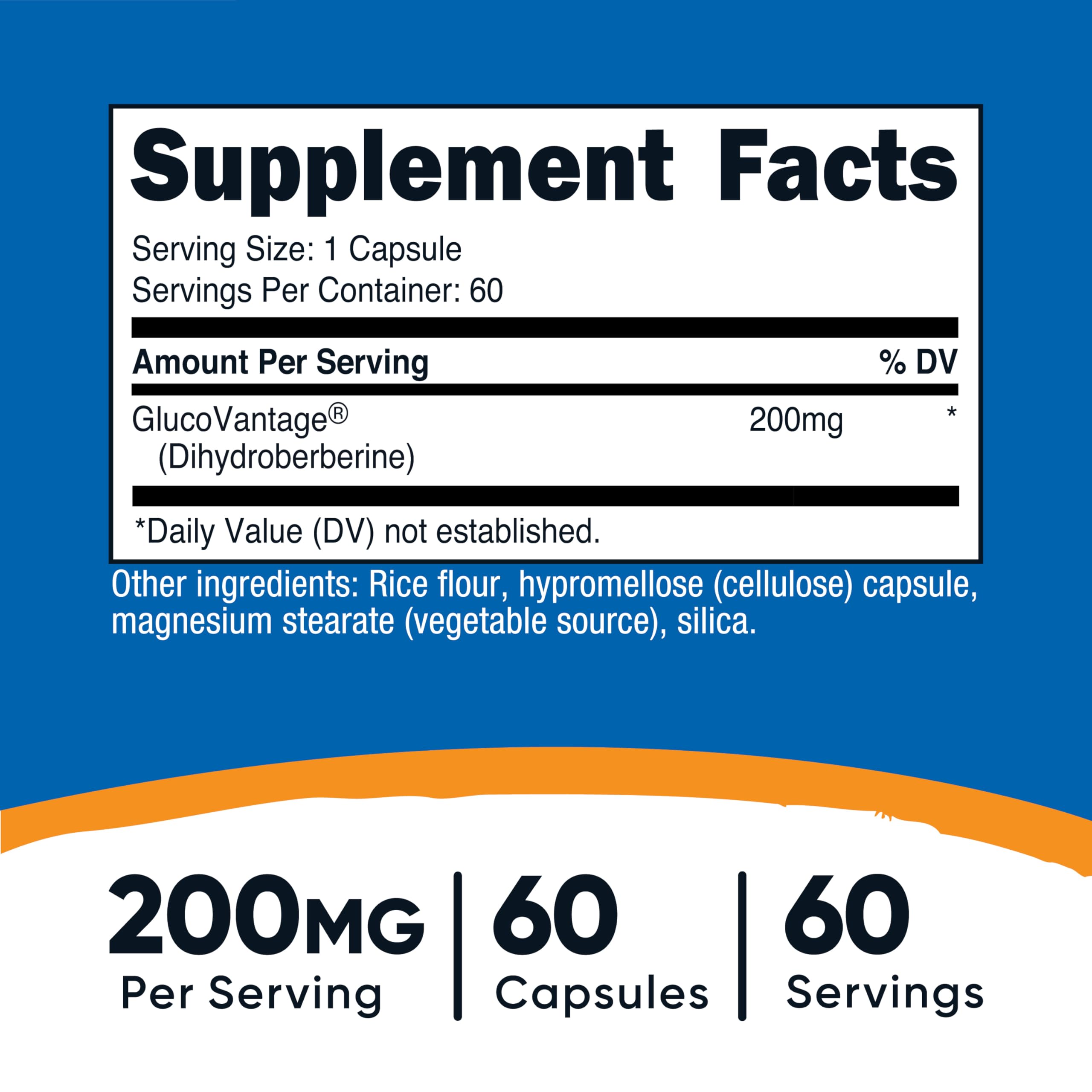 Nutricost dihydroberberine capsules pouring from bottle for daily use