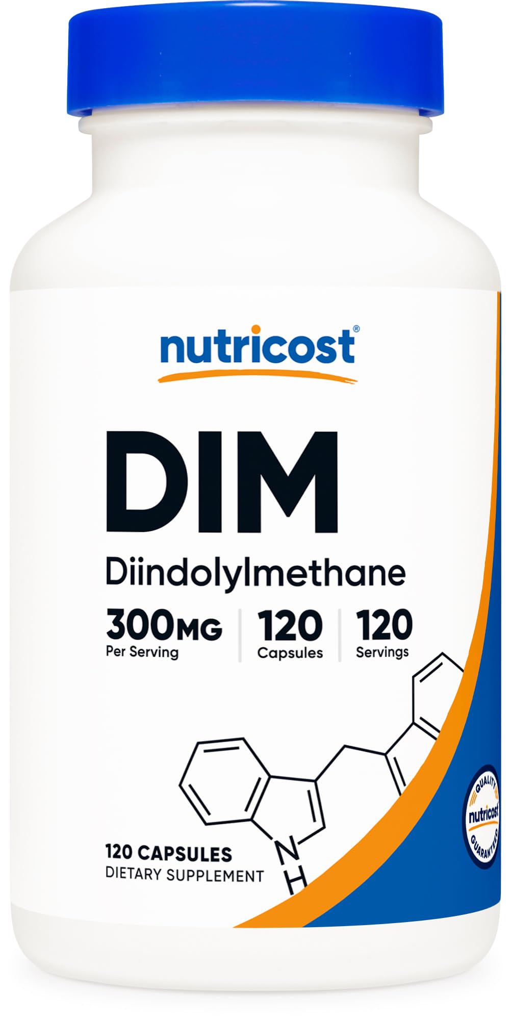Nutricost DIM bottle front for daily supplement routines.