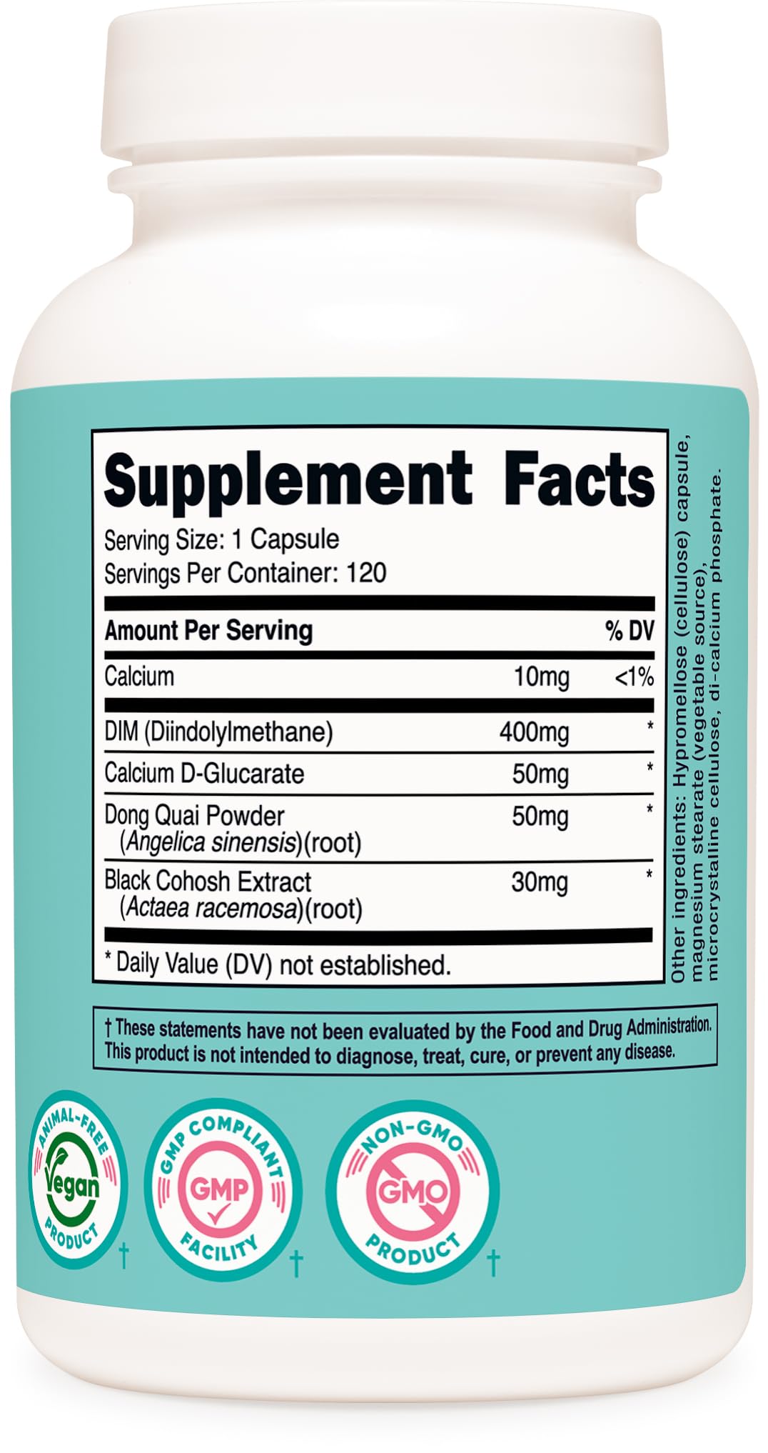 Nutricost gluten-free, non-GMO vegan DIM capsules