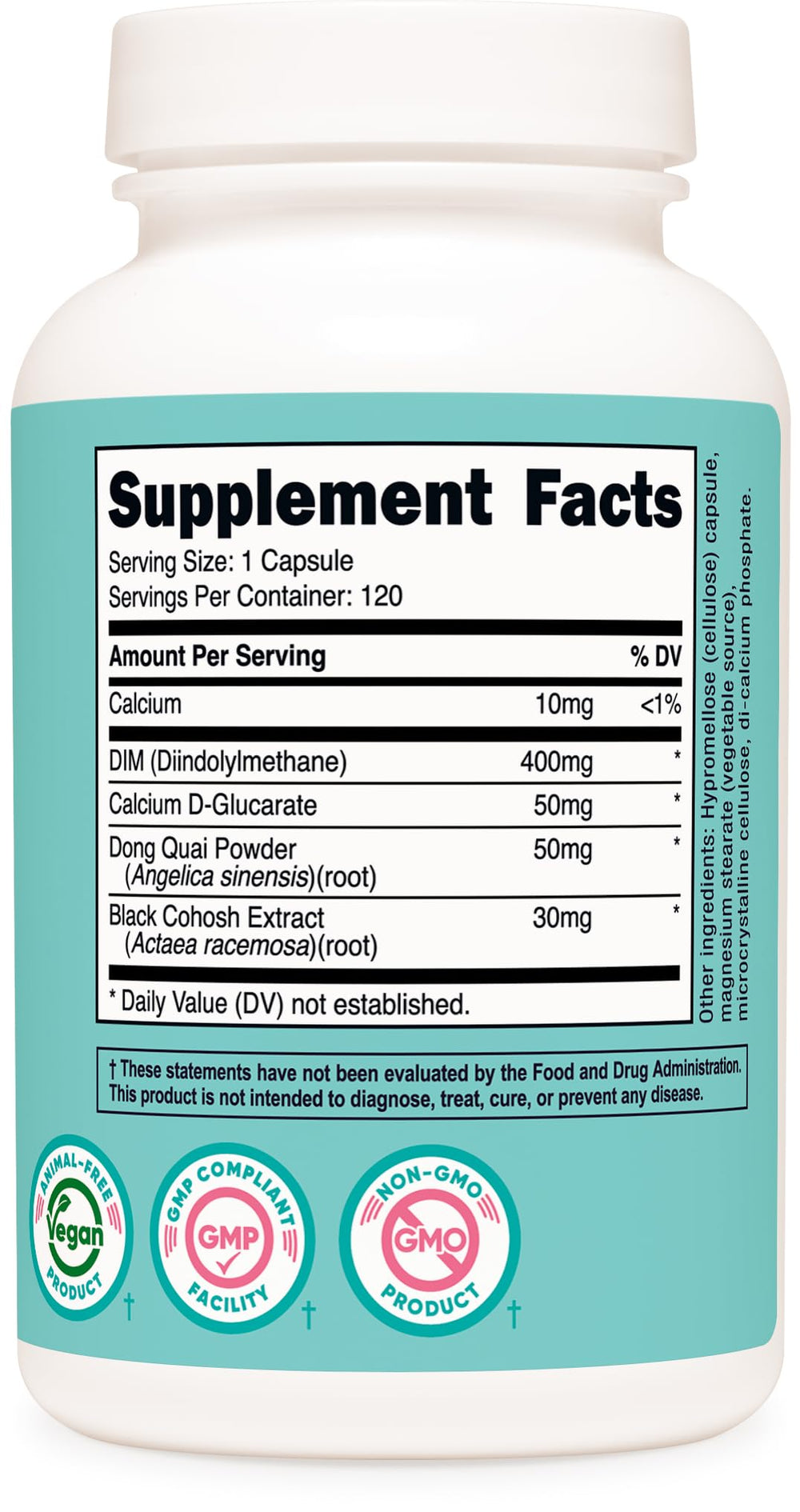Nutricost gluten-free, non-GMO vegan DIM capsules